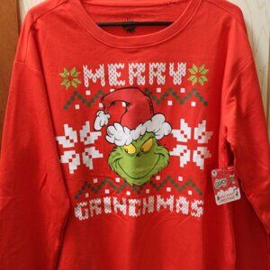 Grinch Adult Size Medium Christmas Lounge Sweatshirt - NWT